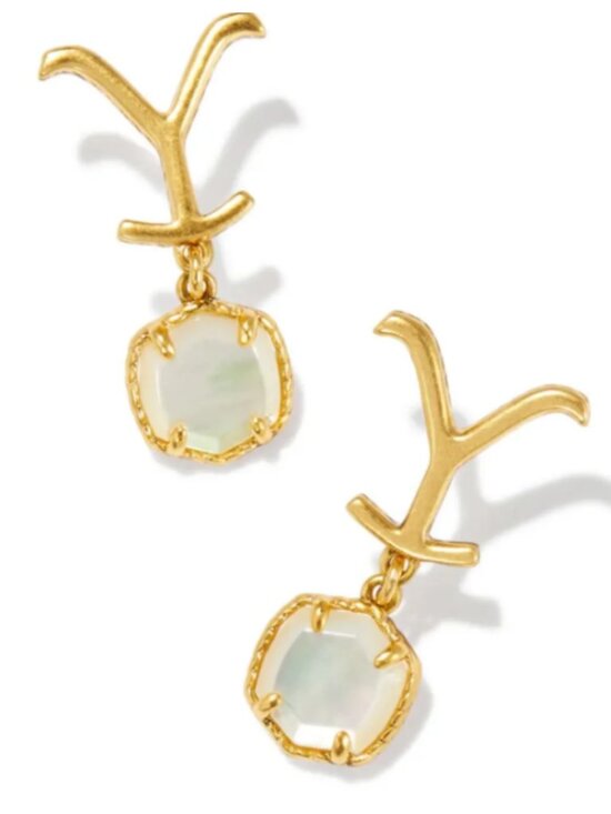 Kendra Scott Jewelry - NWT KENDRA SCOTT Gold Plated Dutton Mother Of Pearl Drop Earrings